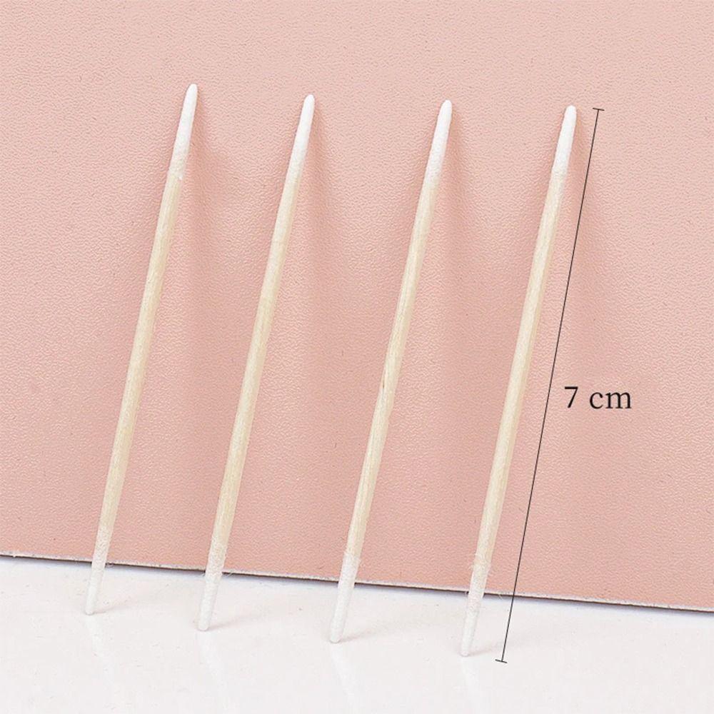 100Pcs Hypoallergenic Double-Tipped Cotton Buds  Eyelash Extension Glue Removing Tools