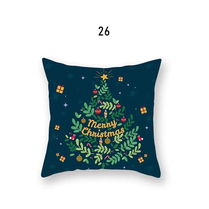 Weihnachts-Themen-Kissenbezüge Auto Zubehör Büro Santa Claus Wohnzimmer Sofa Hause Kissenbezüge