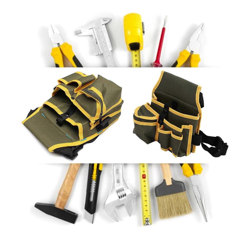 Portable Pocket Pouch Tool Belt Bag Carpenters Canvas Garden Screwdriver Repair Tools Multifunctional Adjustable Waist