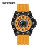 Reloj de Pulsera Sanda de Correa de Silicona Tendencia de Moda - Estilo Estudiante Unisex