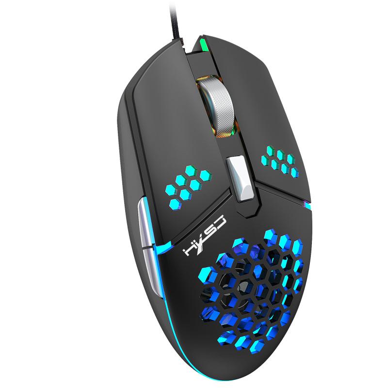 Honeycomb Hollow Mouse with Cooling Fan Adjustable Sweatproof Gaming Mouse