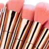 New 12 rose gold makeup brush set, plastic handle blush eyeshadow brush beauty tool