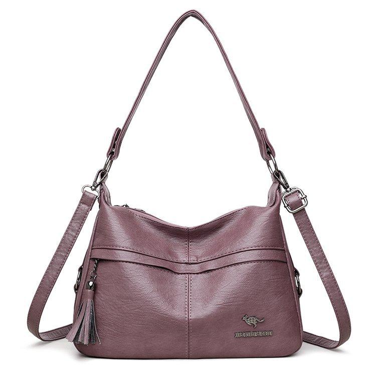 

Винтажная сумка кроссбоди большой вместимости, дорожная ручная сумка на плечо для мамы среднего возраста фиолетовый