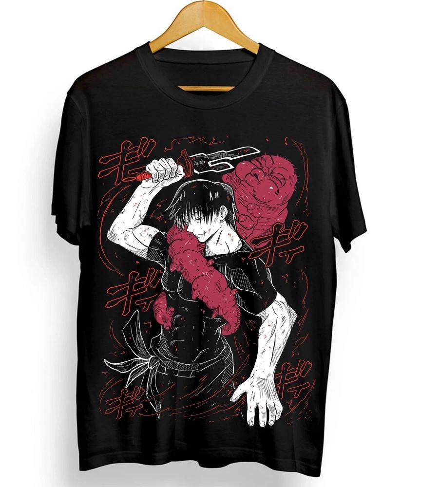 Fushiguro Toji Tshirt Anime Horror Black TShirt All Size
