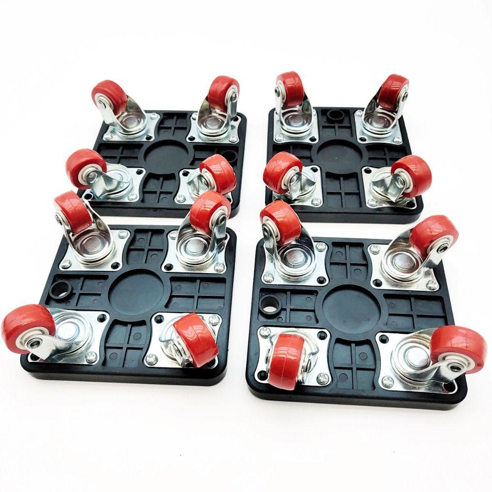 5Pcs 360° Wheels Furniture Lifter Set Straight/Bent Shank Moving Tool Set  Cabinet Moving