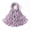 Autumn new solid color hot-selling Malay Indonesian cotton headscarf, monochrome wide-brimmed thin Modal breathable scarf