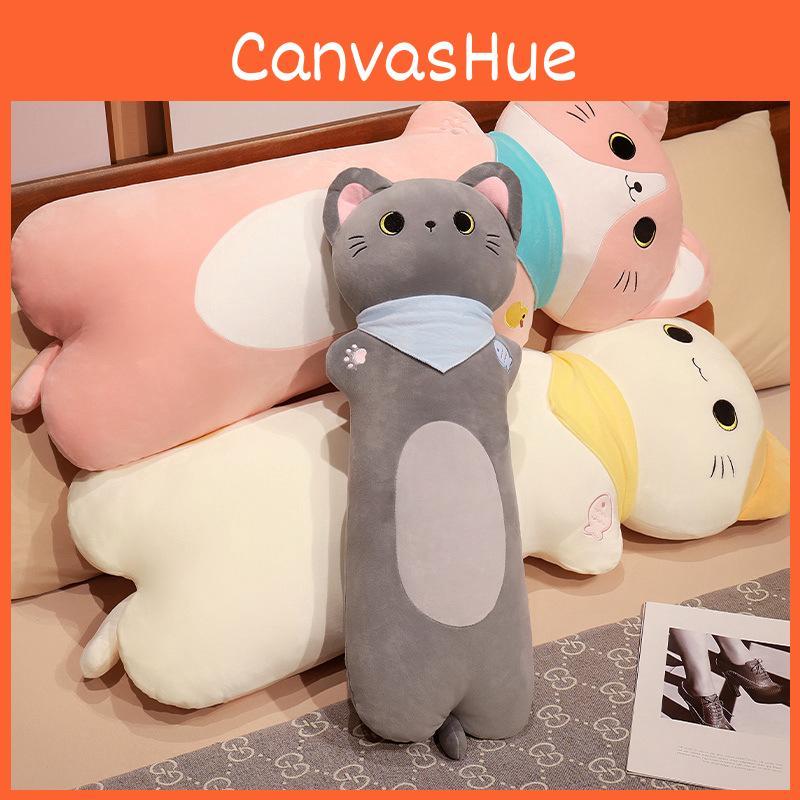 Bib Katt Plysjleketøy Lang Pute Tegneserie Utstoppet Dukke Dekorasjon Barnegave Søt