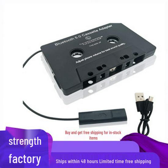 Bluetooth Cassette to MP3 Converter for Car with Four-Channel Support