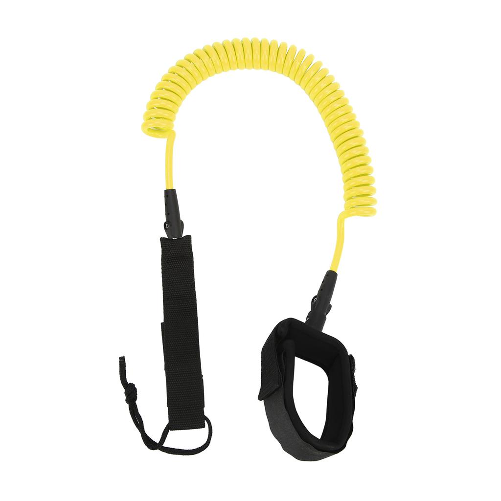 Surfing Foot Rope 7mm 10ft Coiled Spring High Elastic Adjustable Lightweight for Paddle Board Surfboard