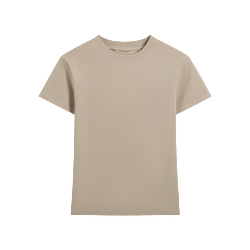 Korean Style Short Sleeve T Shirt For Women With Cotton Lycra Fabric Casual Fit Easy Care