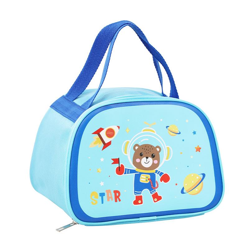 Borsa Termica per il Pranzo per Bambini con Animali dei Cartoni Animati Portatile per Scuola Bambino Picnic Cibo Sacchetto Isolato Refrigerante Borsa da Pasto Contenitore Bento