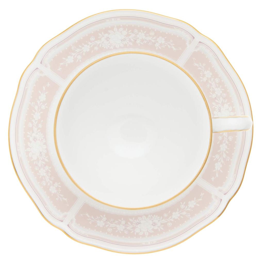 Noritake Tasse Untertasse Paar Kaffee und Lackholz Blau und Rosa Fein & (Farbwechsel-Set) (Zum Tee) 220cc, Gold, Porzellan, Y6578A/1507-14