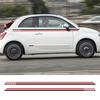Car Long Side Stripes Waist Line Stickers For Fiat 500 Abarth Tuning Accessories Vinyl Film Auto DIY Styling Decals Decoration