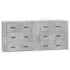 Maison Exclusive - Buffets 2 pcs gris béton bois d'ingénierie