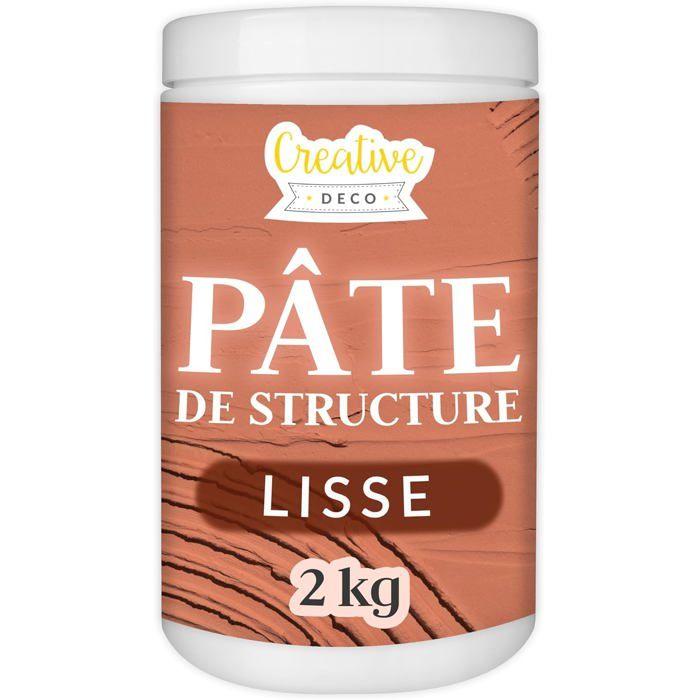 Pâte De Structure CREATIVE DECO | Lisse 2kg Rouge Brique | Pâte À Relief Pour Peinture Acrylique | Pâte Texturée | Effet 3D