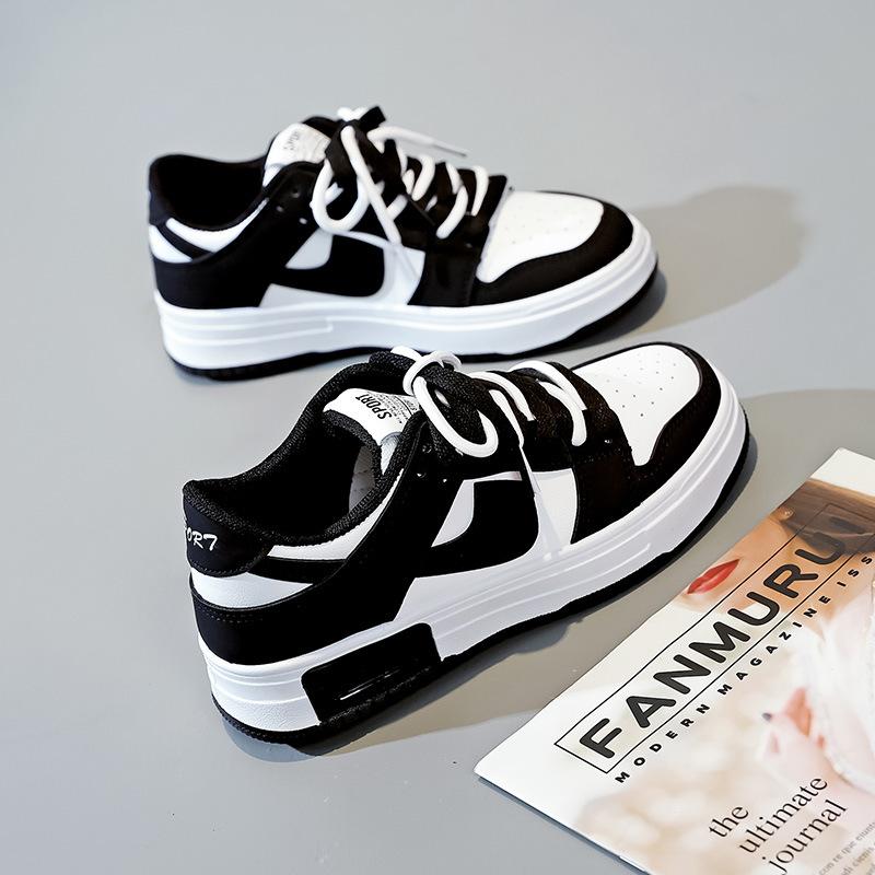 Spring and Autumn new ins Korean basic height increase student running board shoes casual YH 35 чёрный