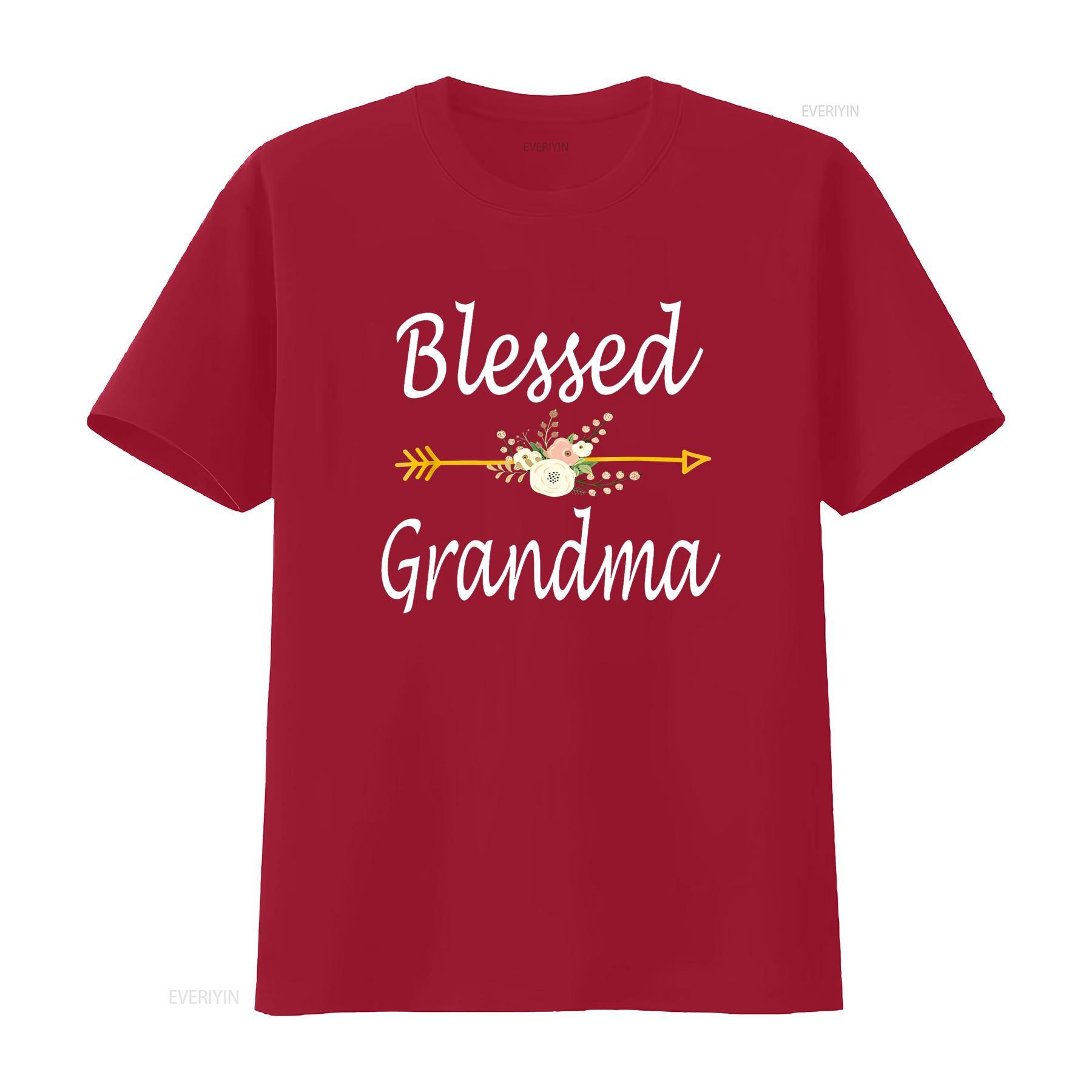 Blessed Grandma T Shirt For Women Cute Mothers Day s vintage Washed Comfortable designer clothes homme Soft S