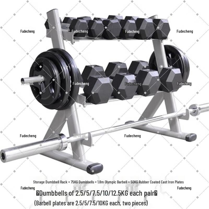 Futec Double-Layer Dumbbell and Barbell Plate Storage Rack
