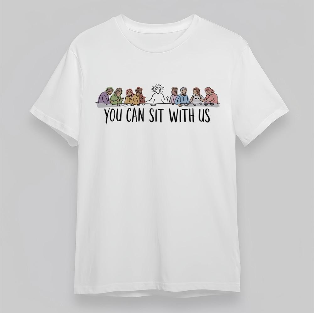 Women's Plus Size Comfortable Classic T-Shirt You Can Sit With Us Graphic Tee