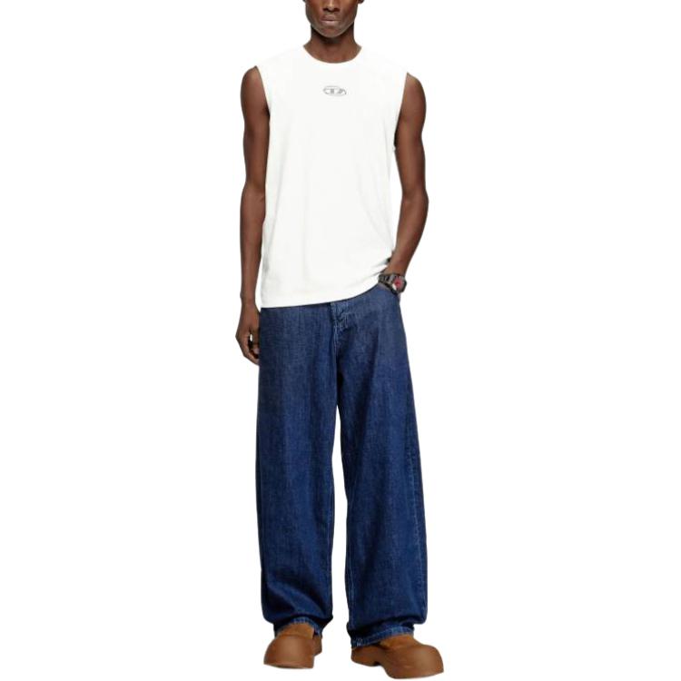 Diesel Logo Sleeveless Pullover Comfortable Versatile Casual Fitted Vest Men Tops A217430JMBB141