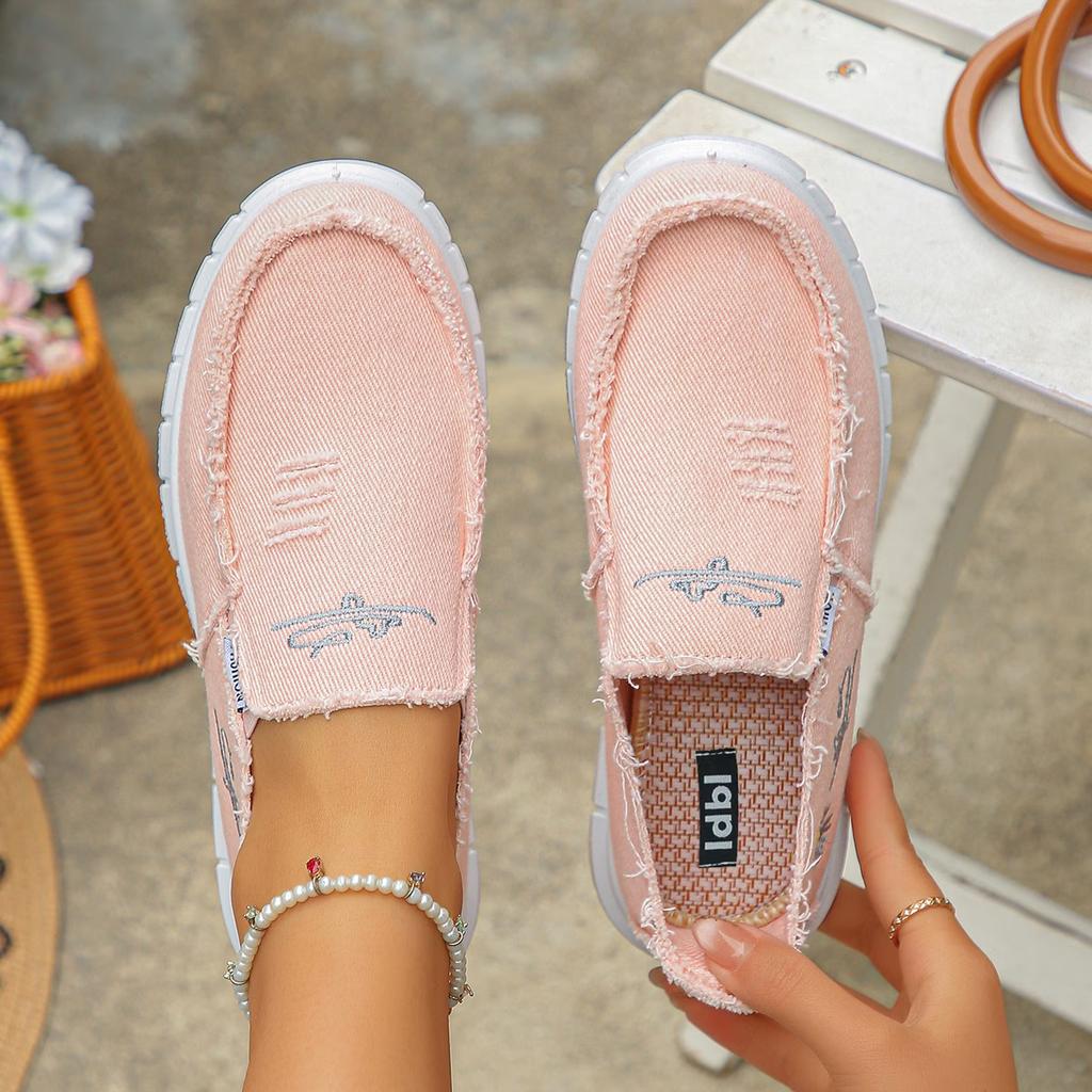 Women' Lightweight Breathable Slip-On Loafers - Low-Top Sneakers Suitable for Casual Wear, /Outdoor Walking Shoes, Women Shoes