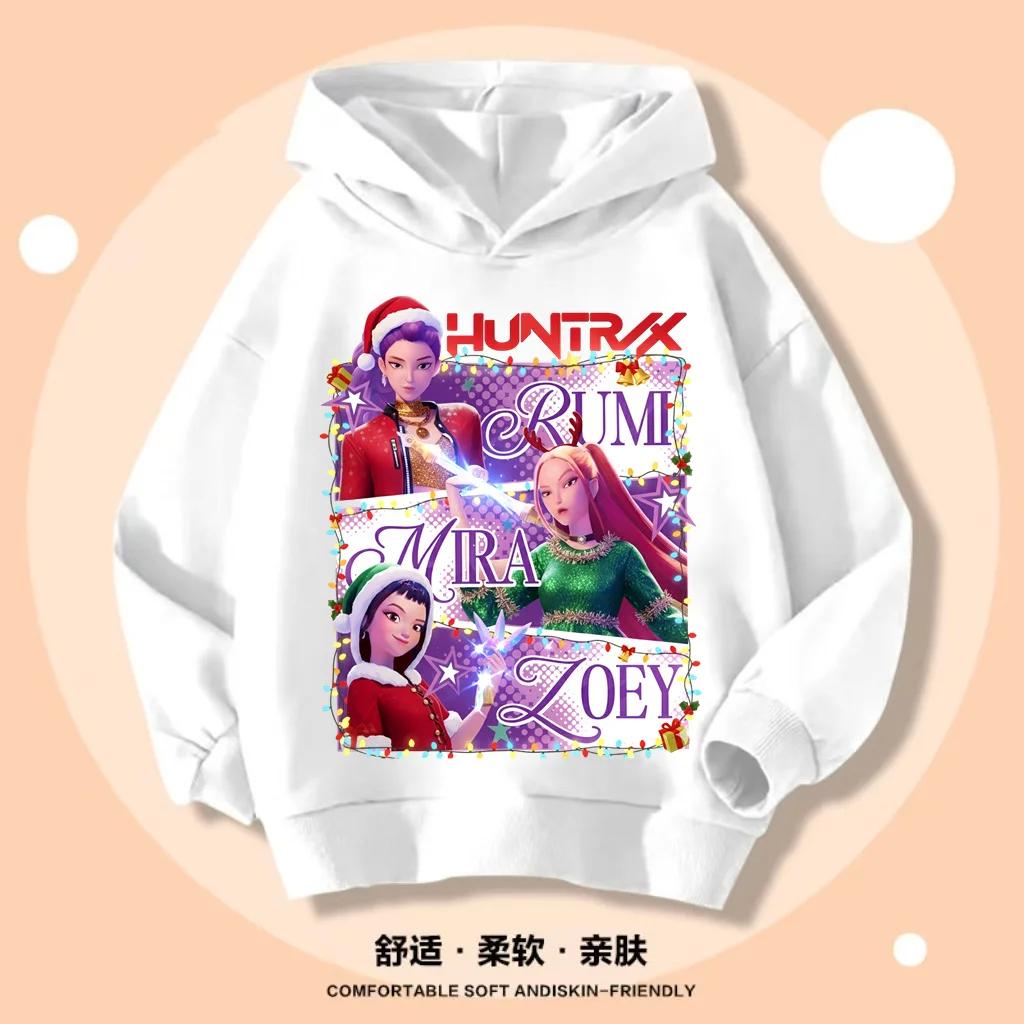 KPop Devil Hunter Huntrix Hoodie Christmas Gift Children's Hoodie Princess Girl Fashion Spring and Autumn Hooded Pullover