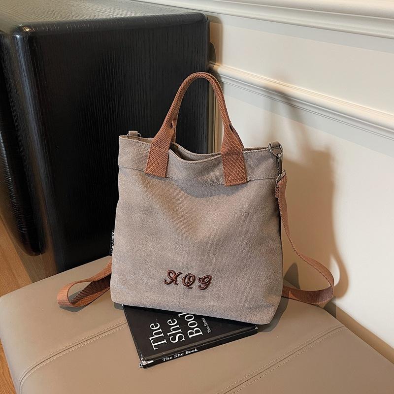 

Canvas bag women s new hand bag light shoulder messenger bag large capacity retro tote bag