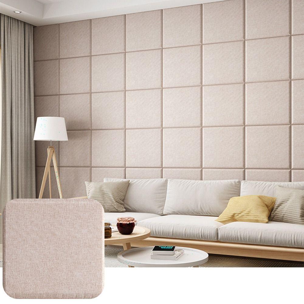 Thicken Tatami Self-adhesive Wall Mat Self-adhesive Anti-collision Wall Pad  Home Decor