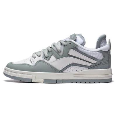 Li Ning Wave PRO Slip Resistant Cushioning Abrasion Resistant Support Low Top Skateboard Shoes Women's Gray White AECT036-1