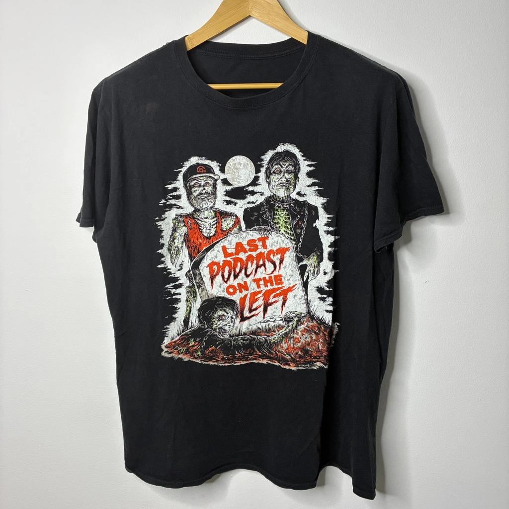 Last Podcast On The Left Shirt Large Black Australian Tour Tee T-Shirt Graphic