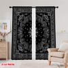 Set Of 2 Flat Printing Curtain Paisley Flower Bandana Digital Printed Polyester Drapes Birthday Party Perfect Holiday Made