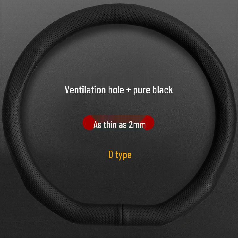 BYD Song PLUS Steering Wheel Cover for Han EV, Tang/Yuan Pro, Dolphin, Seagull, Qin - Genuine Leather