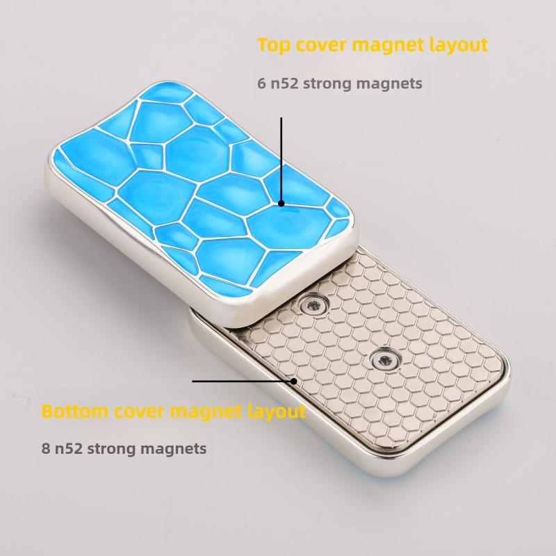 Alloy Magnetic Push Card Fidget Mechanical Slider Haptic Coin EDC Relieve Anti Stress Reducing Sensory Toys Antistress Things
