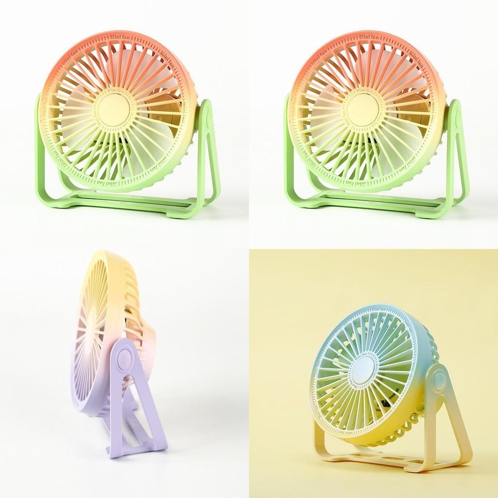 New Mini Usb Fan Color Changing Portable Desktop Fan With Built-in Battery Ideal For Students Dormitories Characters)