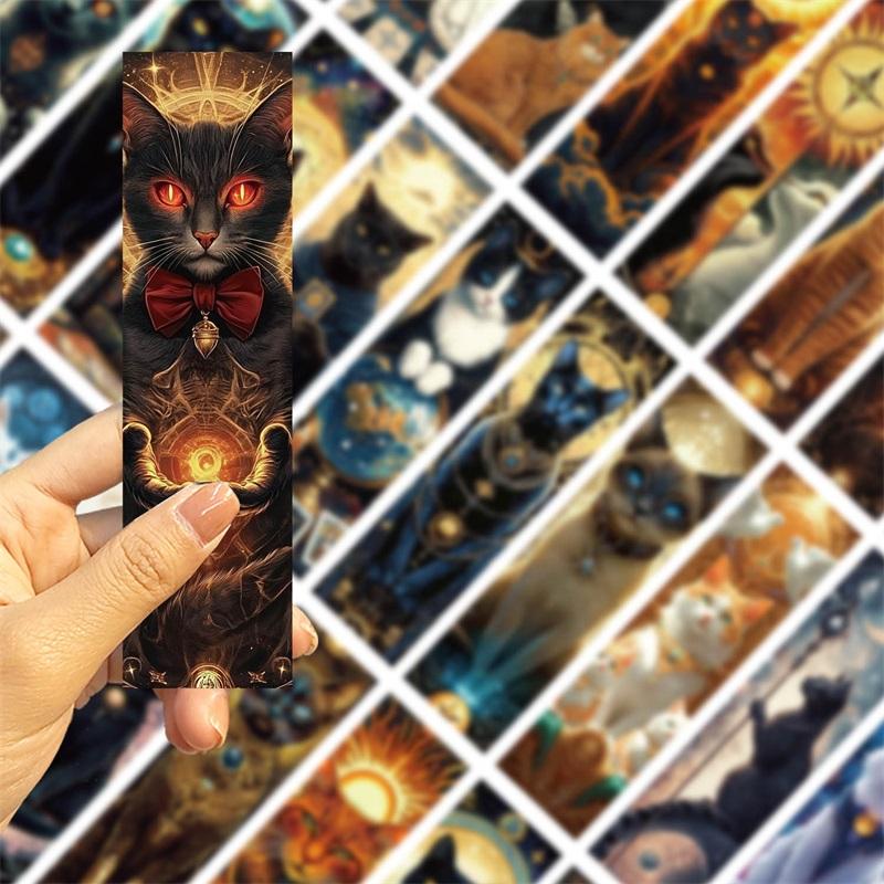 5/30PCS Cartoon Cat Tarot Cards Bookmark for Pages Books Readers Handheld Creative Materials Stationery Supplies
