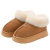 Cotton Slippers Autumn and Winter Home Slippers Thick-soled Winter Thickened Plush Cotton Shoe Bag Heel Snow Boots Keep Warm