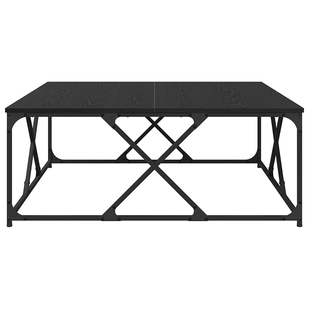 Coffee Table Black Oak Look 100 x 100 x 40 cm Wood Based Material