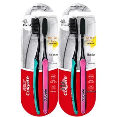SlimSoft Charcoal Toothbrush Twin Packs (x2)