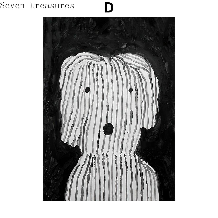 Nordic Posters and Prints for Living Room, Abstract Lines, Woman Geometry, Dog and Bird Wall Art, Wall Pictures