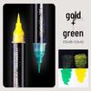 Dual-Color Glitter Acrylic Marker Pen - Soft Tip for Art & Journaling, Ideal for Students & Children, Fluorescent Watercolor Style Pens