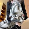 Striped pants towel wide-leg pants women's pendant pants spring and autumn new high-waisted and thin casual pants straight mopping pants