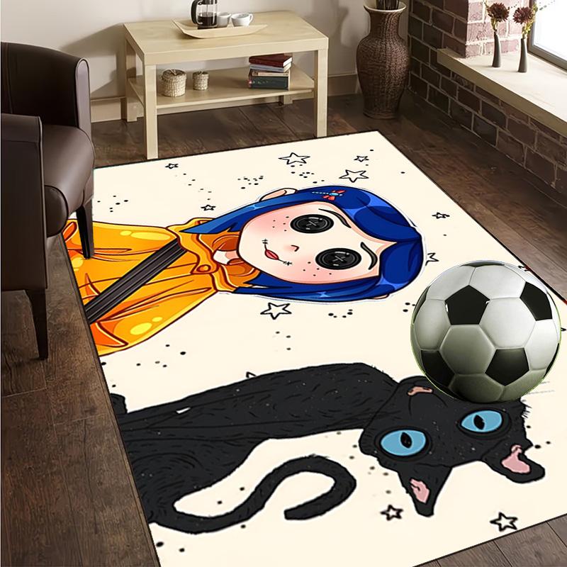 Mystery Coraline's World Rug Office Carpet Non-Slip Mat, Chair Rug Floor Covering for Gaming, Bedroom, Living Room , Home Decor Christmas Gift