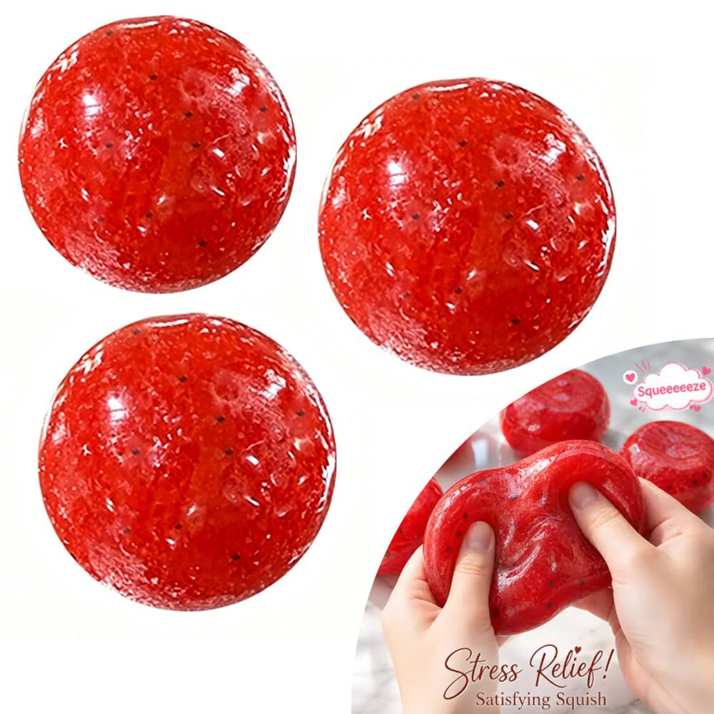Handmade Vaseline Watermelon Kiwi Fruit Slushy Squishy Toy Stress Relief  Toy Realistic Fruit Simulation Model Christmas Gift