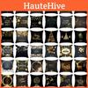 Christmas Merry 18" Cushion Cover Home Decor Xmas Throw Pillow Case Gold Black