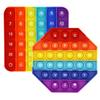 Fuushspoy Quetschspielzeug Englisches Set Push-Pop Lernbrett Push-Pop Stressabbau Badespielzeug (Zahlen & Alphabet, 2) Spielzeug, Spielzeug, Spiel,