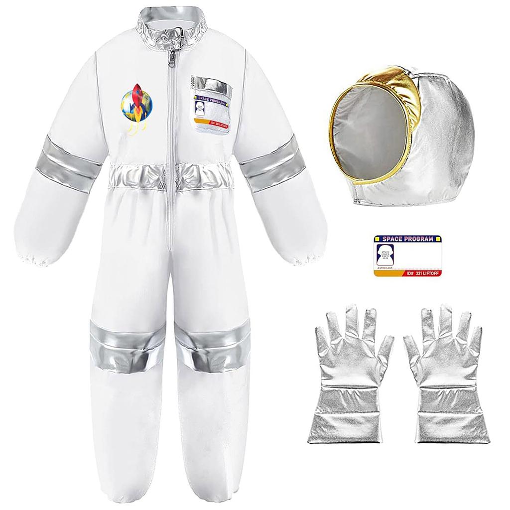 Children's Space Suit Cosplay Performance Suit Astronaut Gloves Holiday Party Performance Costume Set