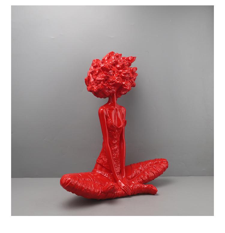 Luxury European Resin Afro Sculpture Decor for Living Room TV Cabinet