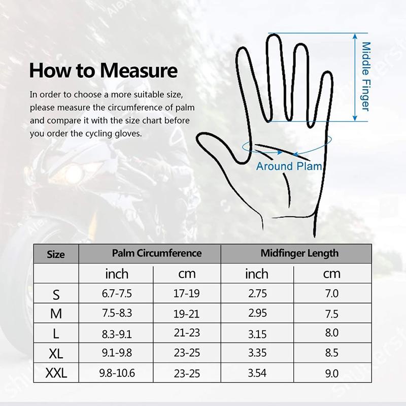 Outdoor Motorcycle Riding Gloves Palm Silicone Anti Slip Wrist Adjustable Gloves Touch Screen Off-road Riding Sports Equipment