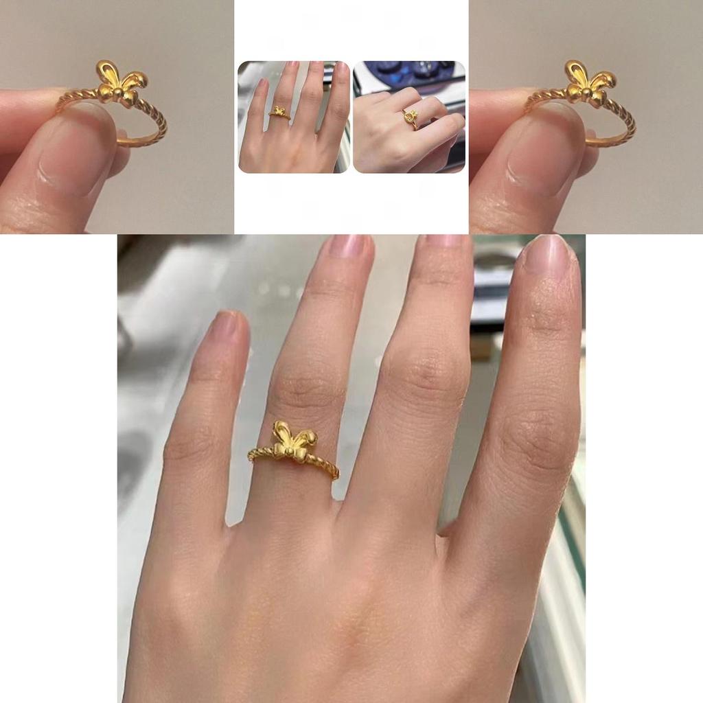 Stunning 2023 Fashionable Bowknot Rabbit Ear Ring Crafted From Gold Plated Copper