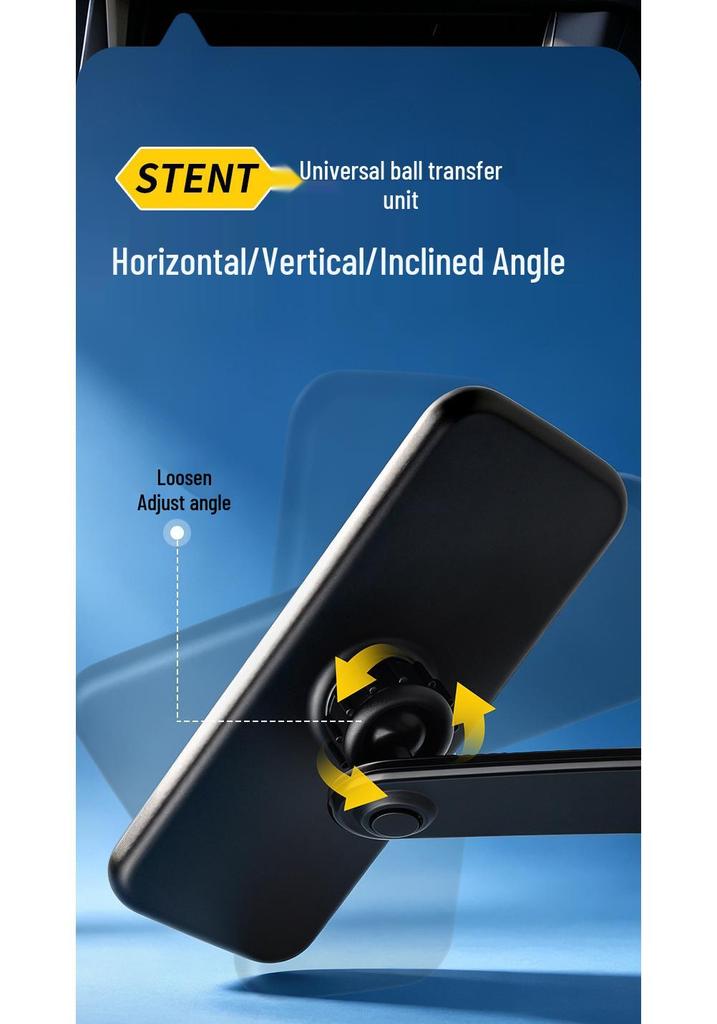 Adjustable Magnetic Car Phone Holder with Double Suction